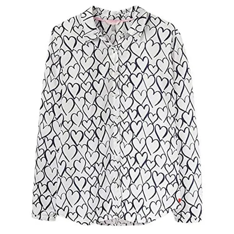 Joules Elvina Long Sleeve Soft Shirt - Love Heart 
